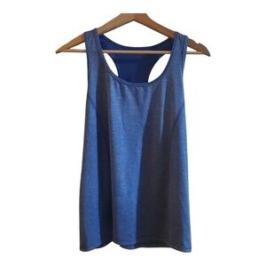 Danskin Activewear Tank Top Women’s XLarge Blue Striped Sleeveless Racerback Gym